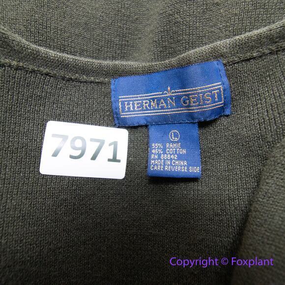 Herman Geist dark‎ green sweater, size L - Picture 13 of 14
